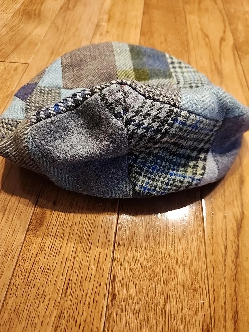 Vintage Jonathan Richard Old Bushmills Patchwork Wool Newsboy Cap L 60 Ireland
